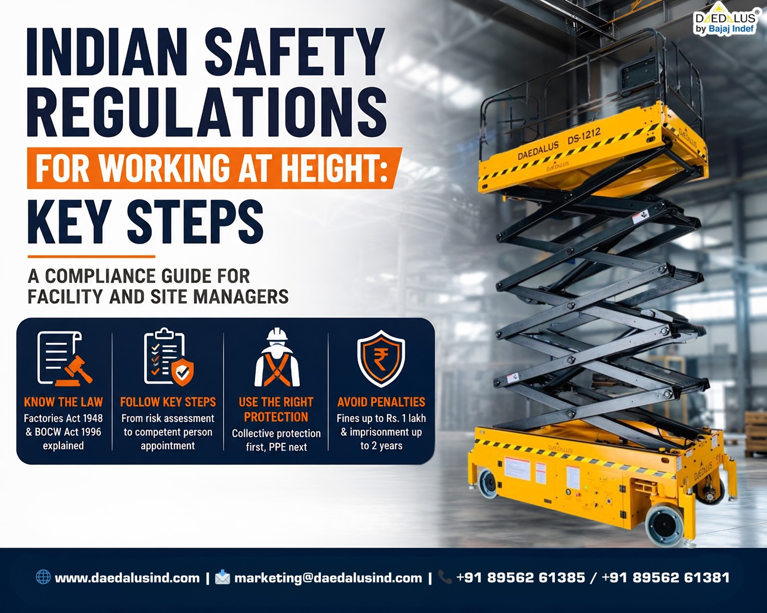 Indian Safety Regulations for Working at Height: A Compliance Guide for Facility and Site Managers